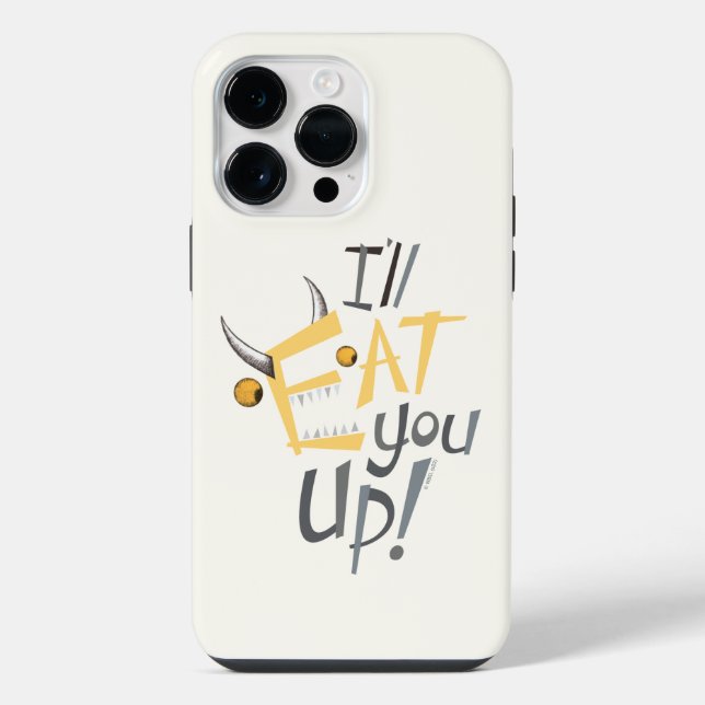 Coque iPhone Je vais vous manger Graphique (Verso)