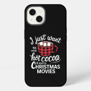 Etui iPhone 13 Je veux juste boire du chocolat chaud et regarder