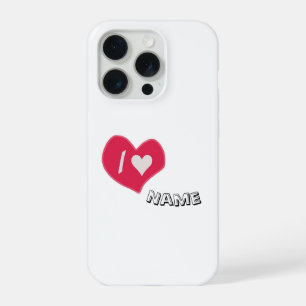 Coque iPhone 15 Pro « Je ❤️ Vous Cœur – Conception de Cadeau Romantiqu