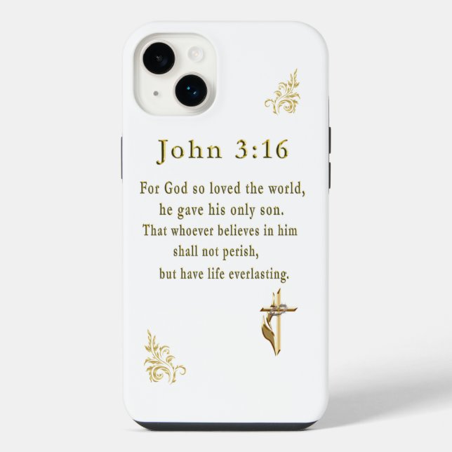 Coque iPhone Jean 3:16 (Verso)