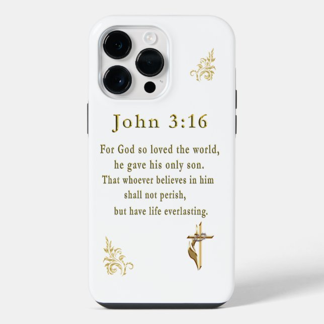 Coque iPhone Jean 3:16 (Verso)