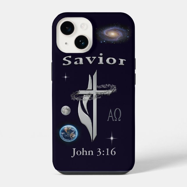 Coque iPhone Jean 3:16 verset biblique (Verso)