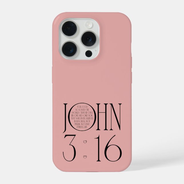 Coque iPhone Jean 3:16 - Verset biblique (Verso)