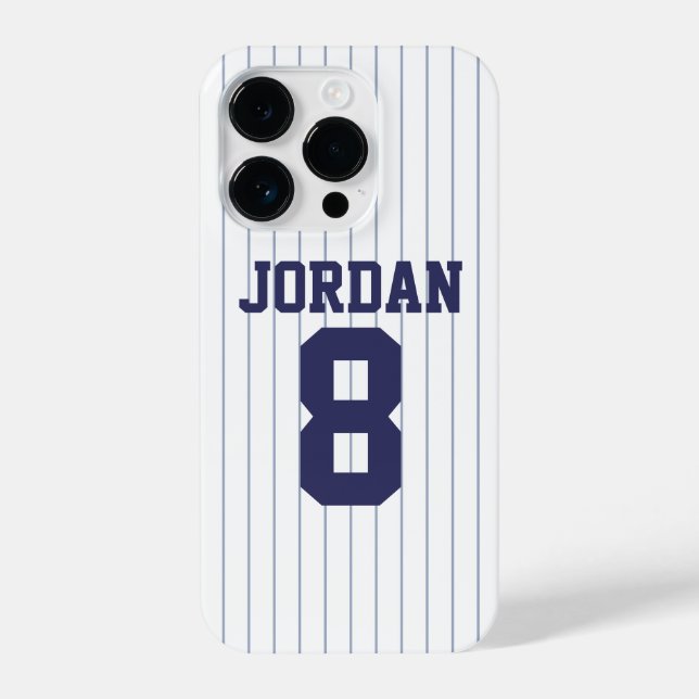 Coque iPhone Jersey de baseball avec nom et numéro personnalisé (Verso)