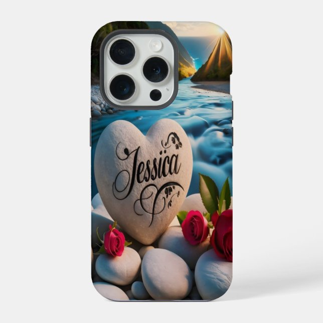 Coque iPhone Jessica's Heart stone River (Verso)
