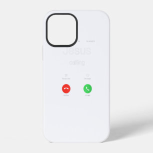 Coque iPhone 12 Jésus appelant drôle téléphone Jésus chrétien