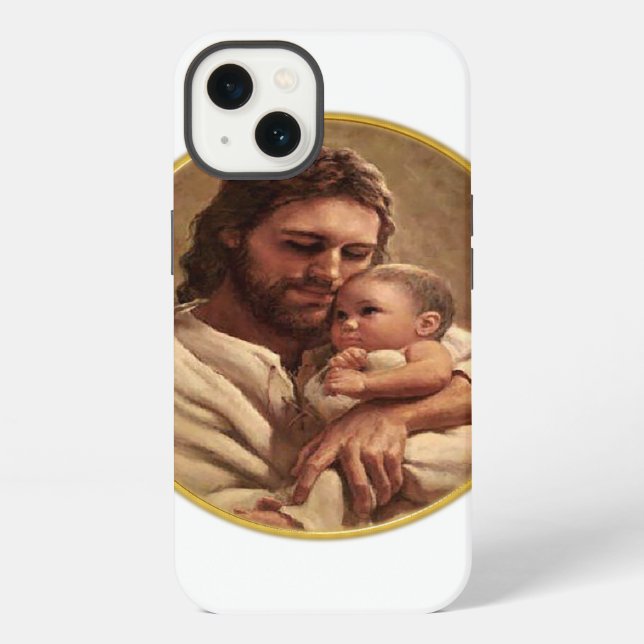 Coque iPhone Jésus et enfant (Verso)