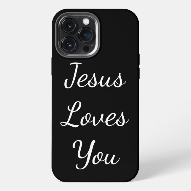 Coque iPhone Jésus vous aime (Verso)