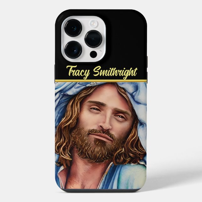Coque iPhone Jésus vous regarde (Verso)