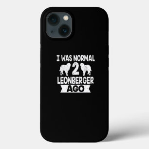 Etui iPhone 13 J'étais normal il y a 2 Leonberger amoureux de chi