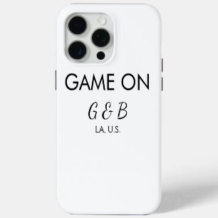 Coque iPhone 15 Pro Max Jeu ajouter nom du couple mariage lieu ville g