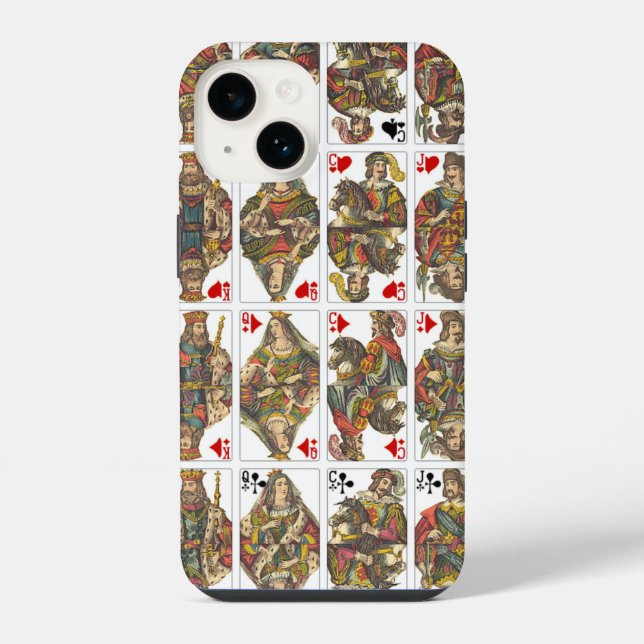 Coque iPhone Jeu de Cartes Antique (Verso)
