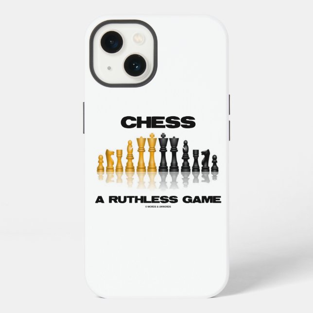 Coque iPhone Jeu d'échecs sans pitié - Jeu d'échecs réfléchissa (Verso)