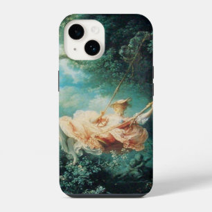 Coque Pour iPhone 14 JEUNE FEMME SUR LA BALANÇOIRE DANS LA NATURE Verte