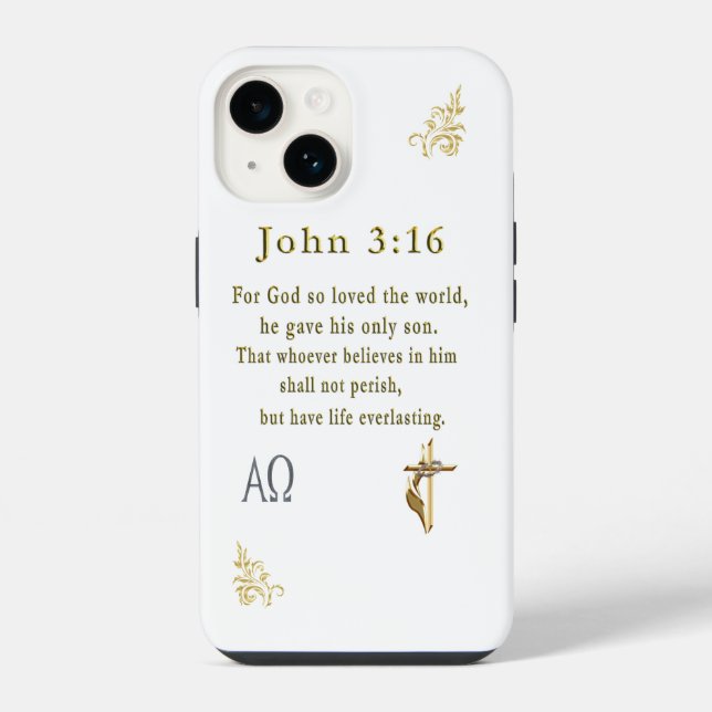 Coque iPhone John 3:16 (Verso)