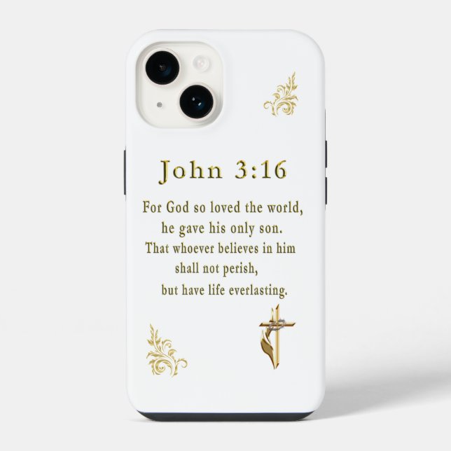 Coque iPhone John 3:16 (Verso)