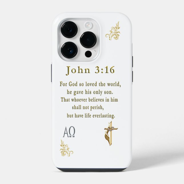 Coque iPhone John 3:16 (Verso)