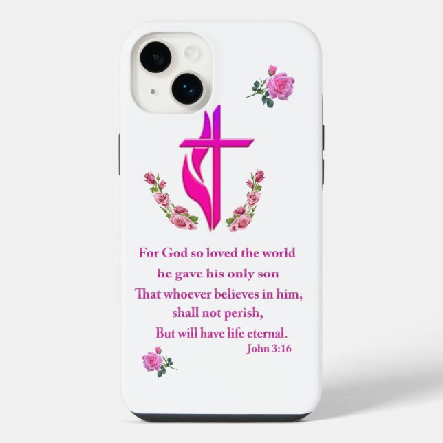 Coque iPhone John 3:16 (Verso)