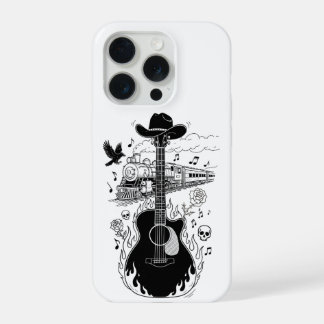 Coque iPhone 15 Pro Johnny Cash Theme Phone Case