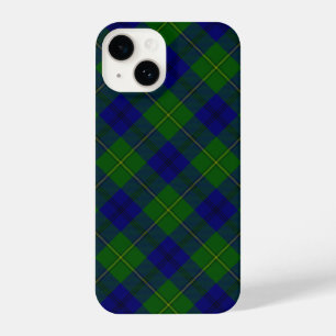 Coque Pour iPhone 14 Johnstone tartan bleu vert plaid