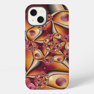 Etui iPhone 13 Joie colorée abstraite rouge orange fantaisie frac