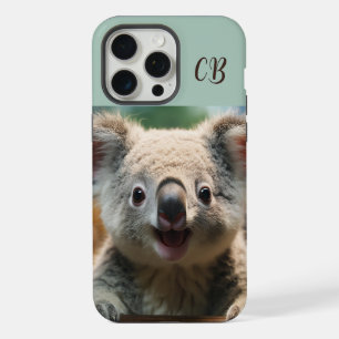 Coque iPhone 15 Pro Max Joli animal australien Koala ours Nom personnalisé