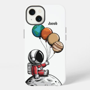 Etui iPhone 13 Joli Astronaute Fantaisiste, Planète Espace Extra-