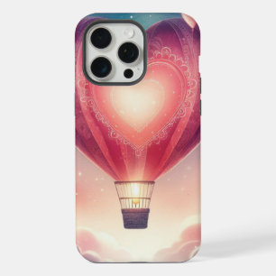 Coque iPhone 15 Pro Max Joli ballon en forme de cœur coloré pour la Saint-