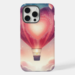Coque iPhone 15 Pro Max Joli ballon en forme de cœur coloré pour la Saint-