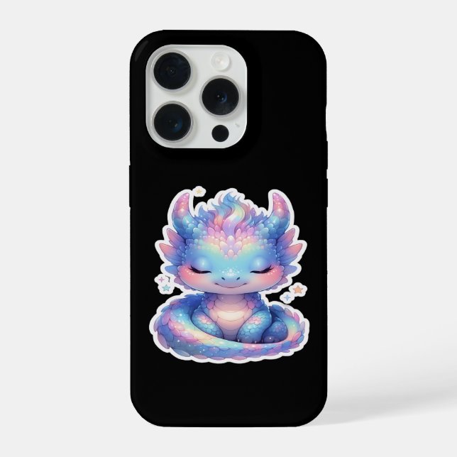 Coque iPhone Joli bébé dragon pastel  (Verso)