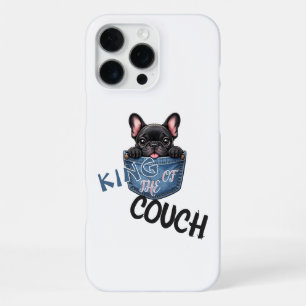 Coque iPhone 16 Pro Max Joli Bouledogue Français Amoureux de Chien Drôle