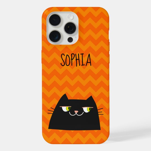 Coque iPhone Joli Chat Noir  (Verso)