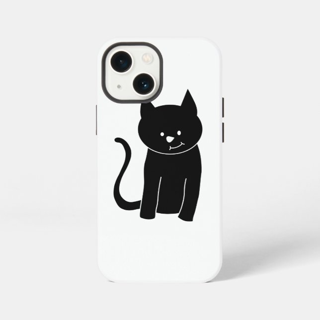 Coque iPhone Joli Chat Noir (Verso)