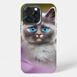 Etui iPhone 13 Pro Joli chaton aux yeux bleus