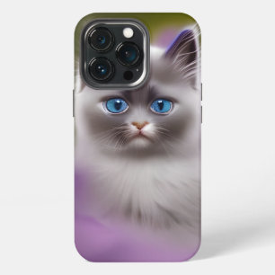 Etui iPhone 13 Pro Joli chaton himalayen aux yeux bleus doux