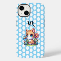 Joli chaton orange dans des fleurs personnalisé