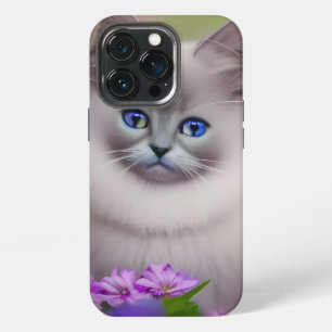 Etui iPhone 13 Pro Joli Chatons Himalayen aux Yeux Bleus Doux
