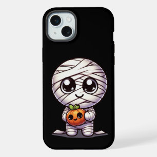 Coque iPhone 15 Plus Joli citrouille/momie d'Halloween