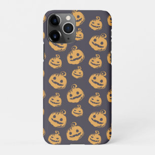 Coque iPhone 11Pro Joli Citrouilles effrayants face à la nuit d'Hallo
