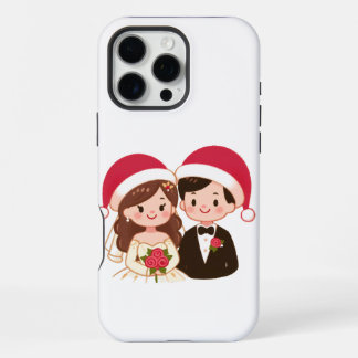 Coque iPhone 16 Pro Max Joli couple de mariage de Noël