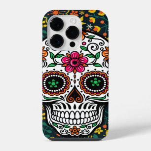 Coque Pour iPhone 14 Plus Joli Crâne de Sucre Floral Rétro Coloré