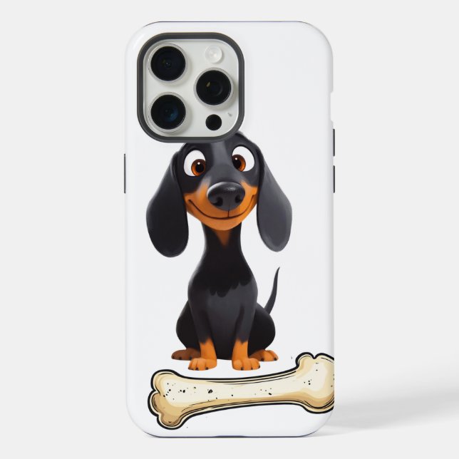 Coque iPhone Joli Étui pour iPhone Teckel (Verso)