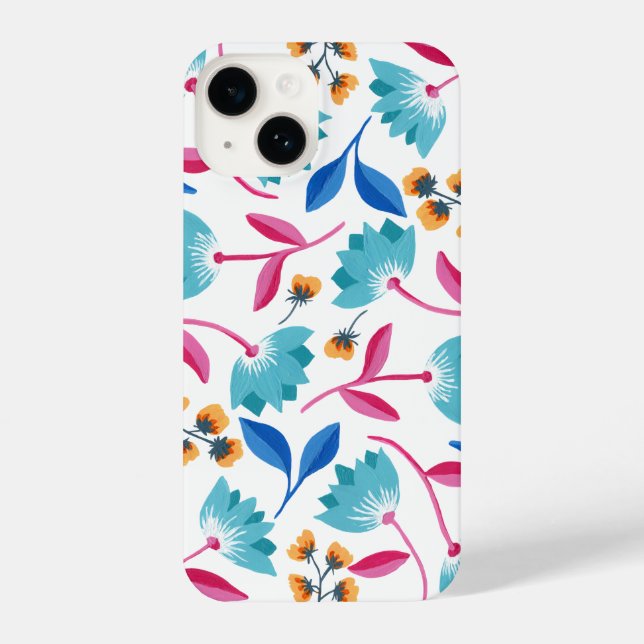 Coque iPhone Joli Folkart Floral Moderne (Verso)