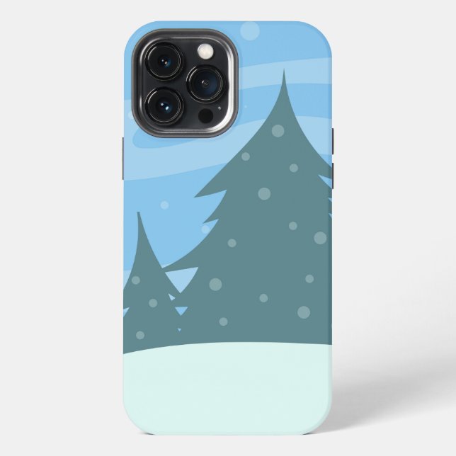Coque iPhone Joli fond d'hiver (Verso)