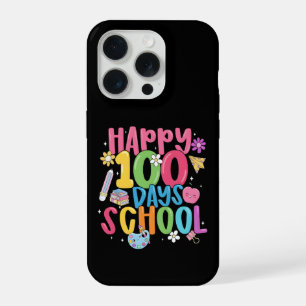 Coque iPhone 15 Pro Joli heureux 100 jours d'école premier jour d'écol