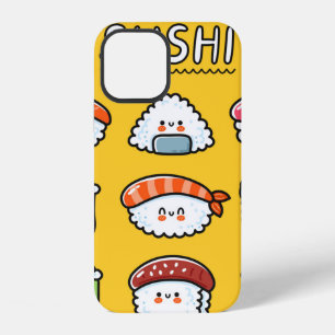 Coque iPhone 12 Joli joli joyeux sushi maki rouleaux dessin animé