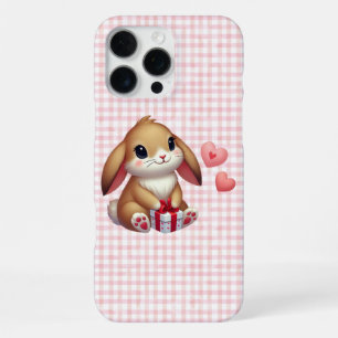 Coque iPhone 16 Pro Max Joli lapin de la Saint-Valentin