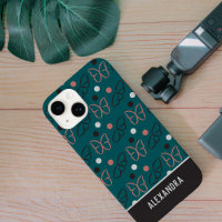 Joli motif artistique de papillon bleu gris/gris c