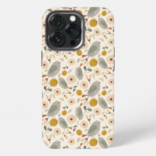 Etui iPhone 13 Pro Joli motif botanique floral à oiseaux