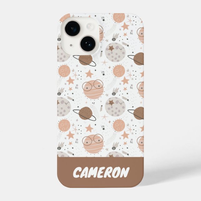 Coque iPhone Joli Motif Doodle Planet (Verso)